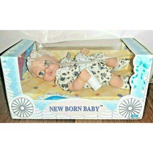 Vintage Baby Girl Rubber Doll 1990 Cititoy New Born New In Box